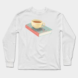 Flowery Books And Tea Long Sleeve T-Shirt